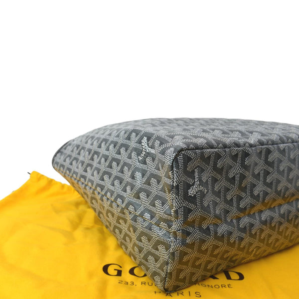 GOYARD Saint Louis PM Chevron Print Canvas Tote Bag Gray