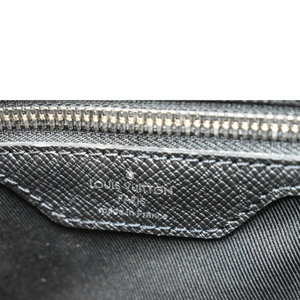 LOUIS VUITTON Keepall 50 Bandouliere Monogram Taiga Leather Travel Bag Black