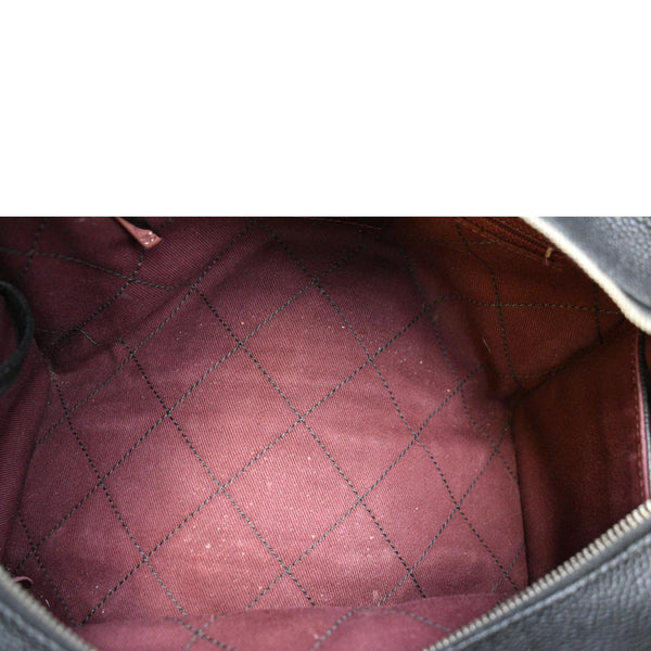 CHANEL Deauville Small Shopping Leather Tote Bag Black