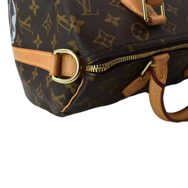 LOUIS VUITTON Speedy Bandouliere 30 World Tour Monogram Canvas Satchel Brown