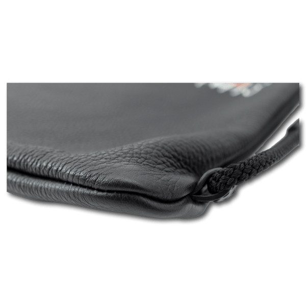 GUCCI Drawstring Print Leather Backpack Bag Black 494053