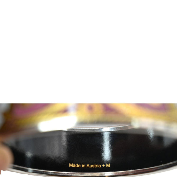HERMES Enamel Printed Bangle Bracelet Silver