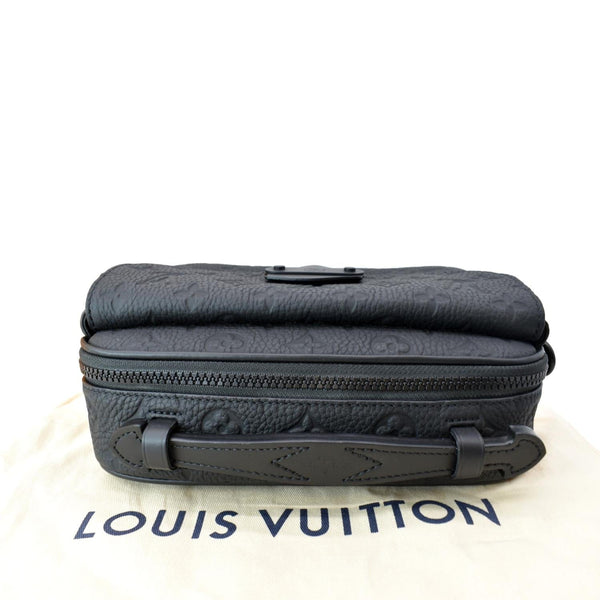 LOUIS VUITTON S-Lock Monogram Leather Crossbody Bag Black