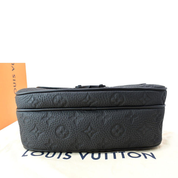 LOUIS VUITTON S-Lock Monogram Leather Crossbody Bag Black