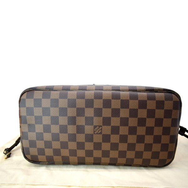 LOUIS VUITTON Neverfull MM Damier Ebene Tote Bag Brown