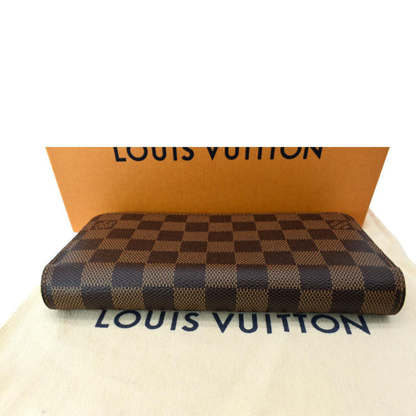 LOUIS VUITTON Damier Ebene Zippy Long Wallet Brown