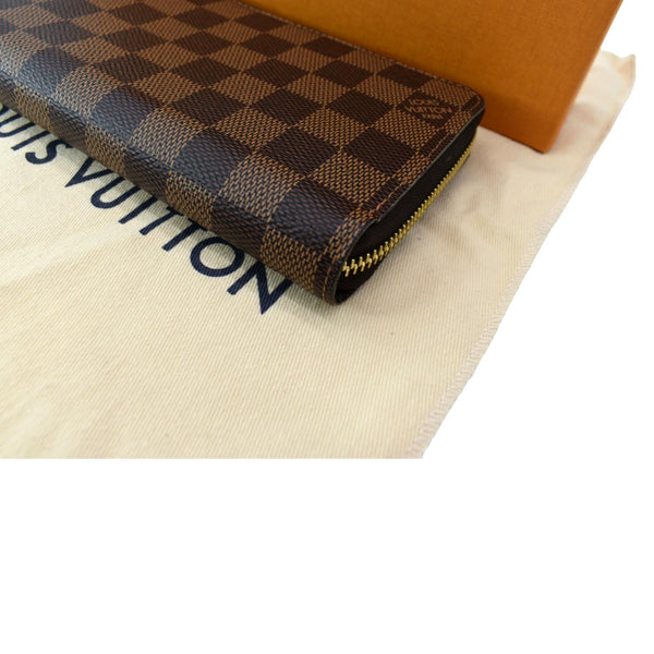 LOUIS VUITTON Damier Ebene Zippy Long Wallet Brown