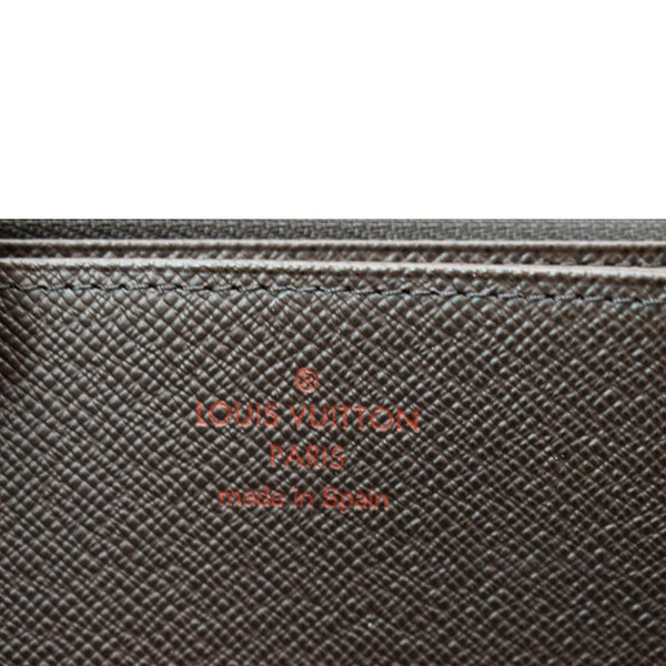 LOUIS VUITTON Damier Ebene Zippy Long Wallet Brown