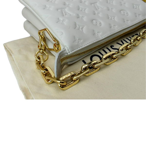 LOUIS VUITTON Coussin PM Monogram Embossed Shoulder Bag Cream - Hot Deals