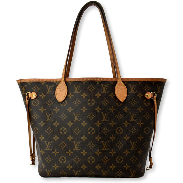 LOUIS VUITTON Neverfull MM Monogram Canvas Shoulder Bag Brown