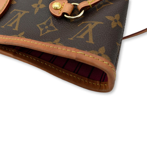LOUIS VUITTON Neverfull MM Monogram Canvas Shoulder Bag Brown