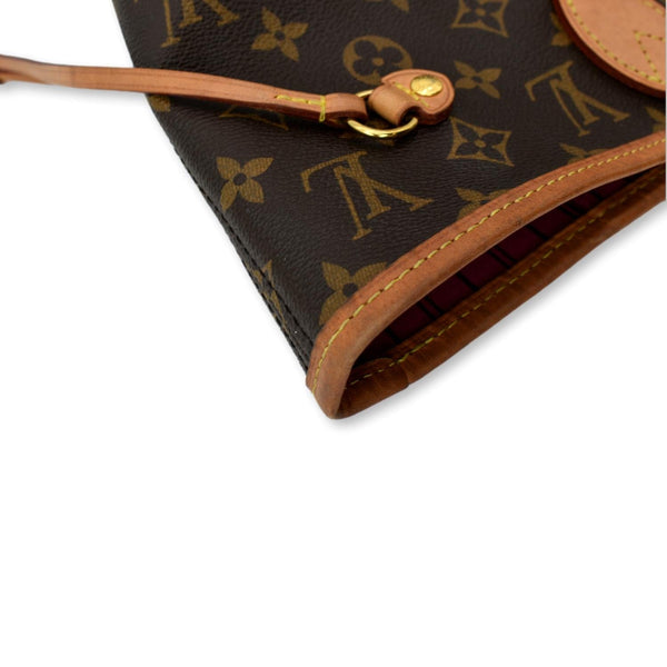 LOUIS VUITTON Neverfull MM Monogram Canvas Shoulder Bag Brown