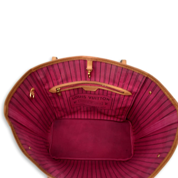 LOUIS VUITTON Neverfull MM Monogram Canvas Shoulder Bag Brown