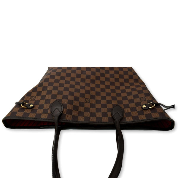 LOUIS VUITTON Neverfull MM Damier Ebene Shoulder Bag Brown