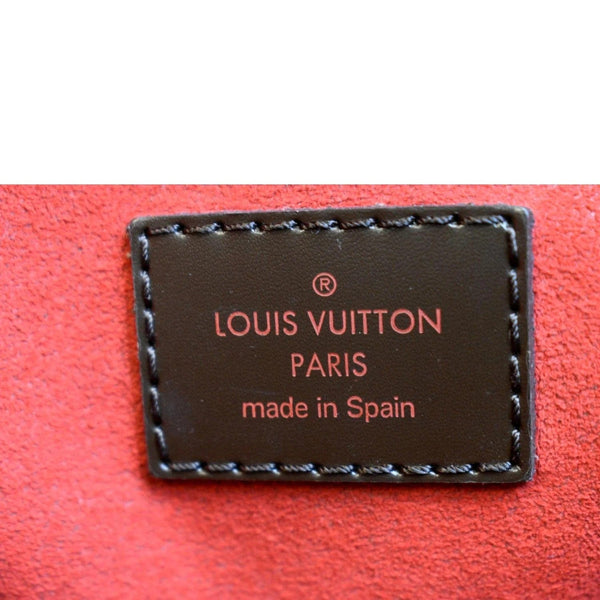 LOUIS VUITTON Reggia Damier Ebene Shoulder Bag Brown
