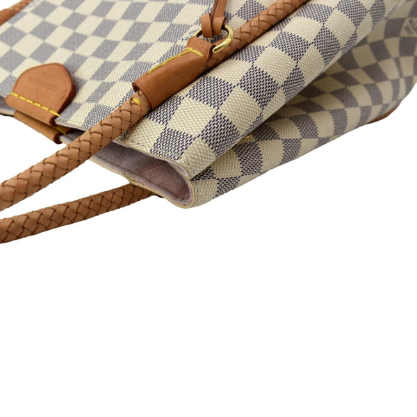 LOUIS VUITTON Propriano Damier Azur Tote Shoulder Bag White