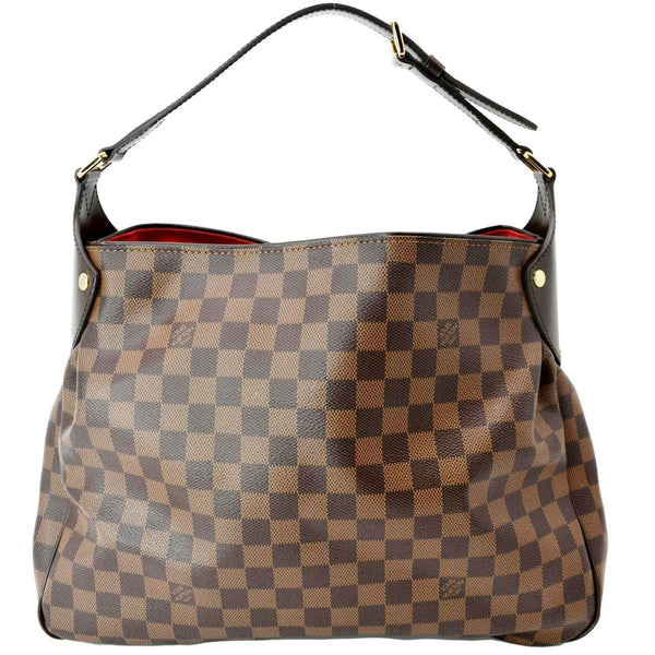 LOUIS VUITTON Reggia Damier Ebene Shoulder Bag Brown