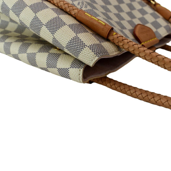 LOUIS VUITTON Propriano Damier Azur Tote Shoulder Bag White