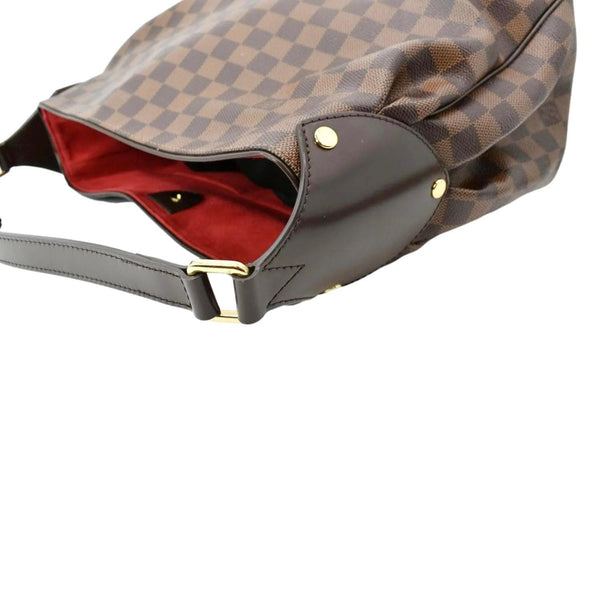 LOUIS VUITTON Reggia Damier Ebene Shoulder Bag Brown