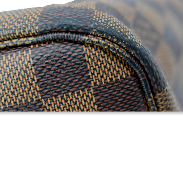 LOUIS VUITTON Neverfull MM Damier Ebene Shoulder Bag Brown