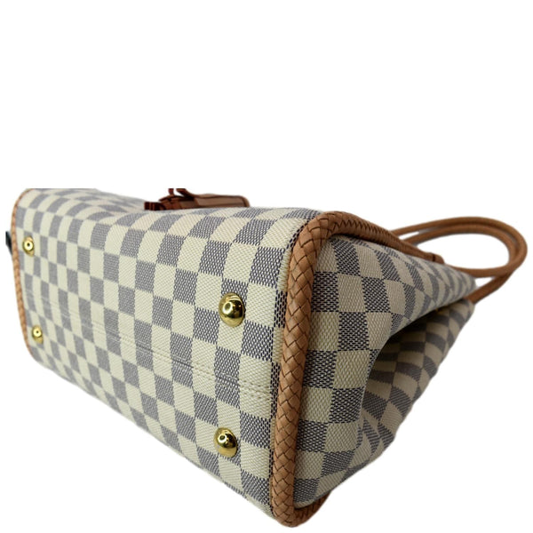 LOUIS VUITTON Propriano Damier Azur Tote Shoulder Bag White