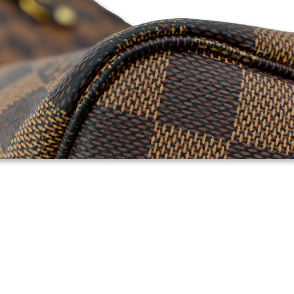 LOUIS VUITTON Neverfull MM Damier Ebene Shoulder Bag Brown