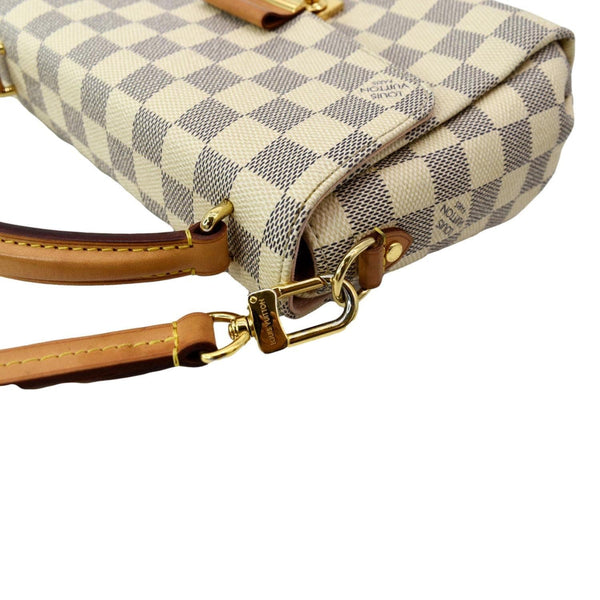 LOUIS VUITTON Croisette Damier Azur Satchel Crossbody Bag White