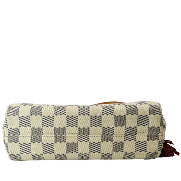 LOUIS VUITTON Croisette Damier Azur Satchel Crossbody Bag White