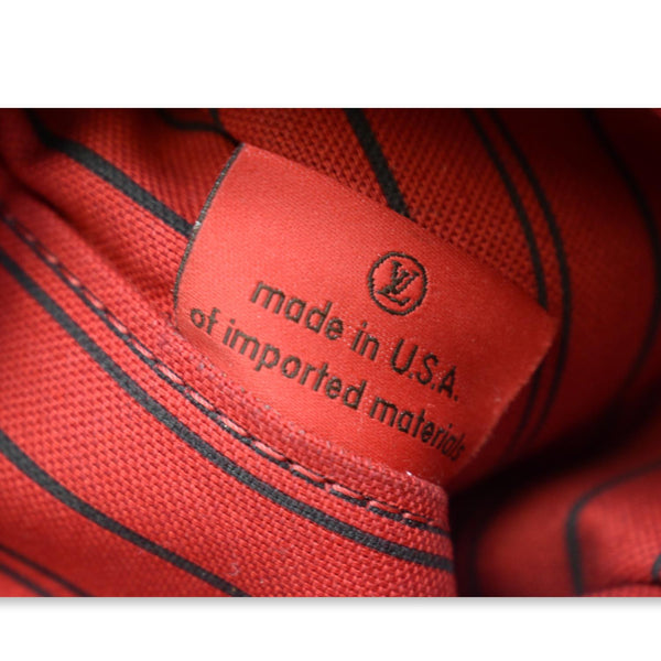 LOUIS VUITTON Neverfull Damier Ebene Pochette Wristlet Pouch Brown