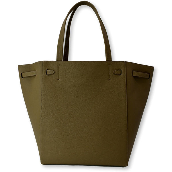 CELINE Cabas Phantom Grained Calfskin Leather Tote Bag Taupe