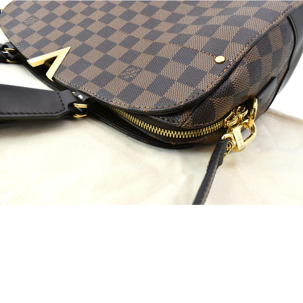 LOUIS VUITTON Kensington Bowling Damier Ebene Satchel Bag Brown