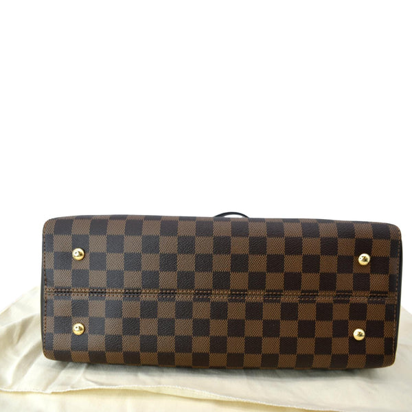 LOUIS VUITTON Kensington Bowling Damier Ebene Satchel Bag Brown