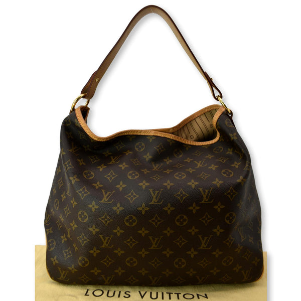 LOUIS VUITTON Delightful MM Monogram Canvas Hobo Bag Brown