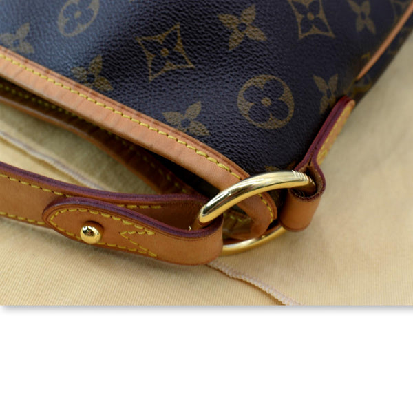 LOUIS VUITTON Delightful MM Monogram Canvas Hobo Bag Brown