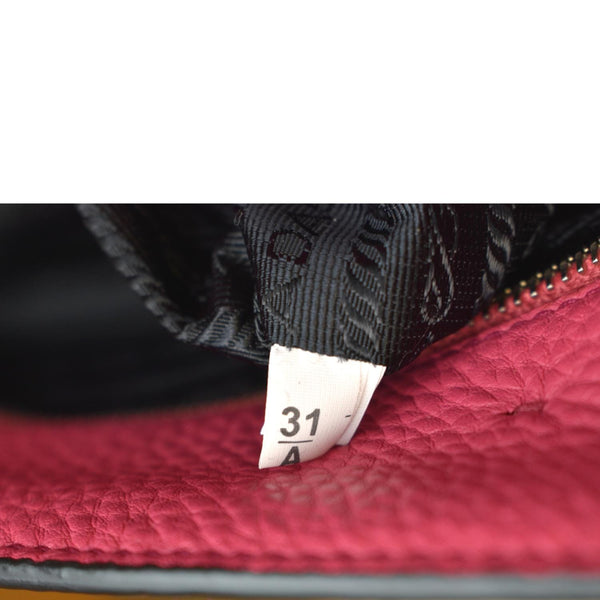 PRADA Zip Around Convertible Leather Tote Shoulder Bag Pink