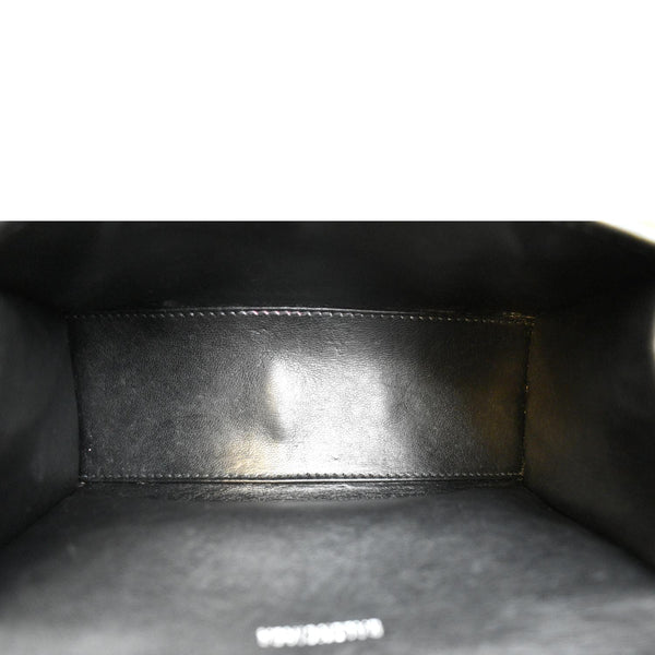 BALENCIAGA Hourglass Leather Tote Crossbody Bag Black