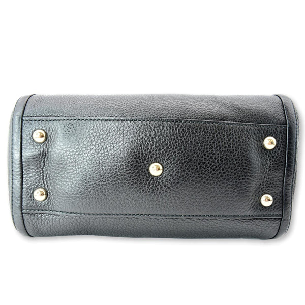 GUCCI Soho Small Pebbled Leather Shoulder Bag Black 336751