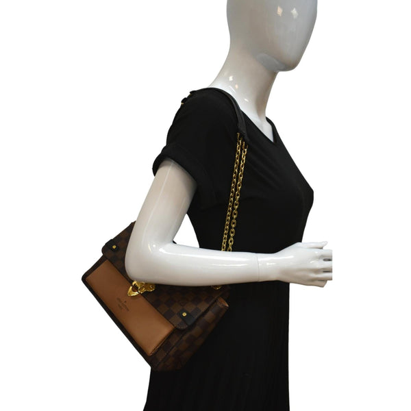 LOUIS VUITTON Vavin PM Damier Ebene Shoulder Bag Brown