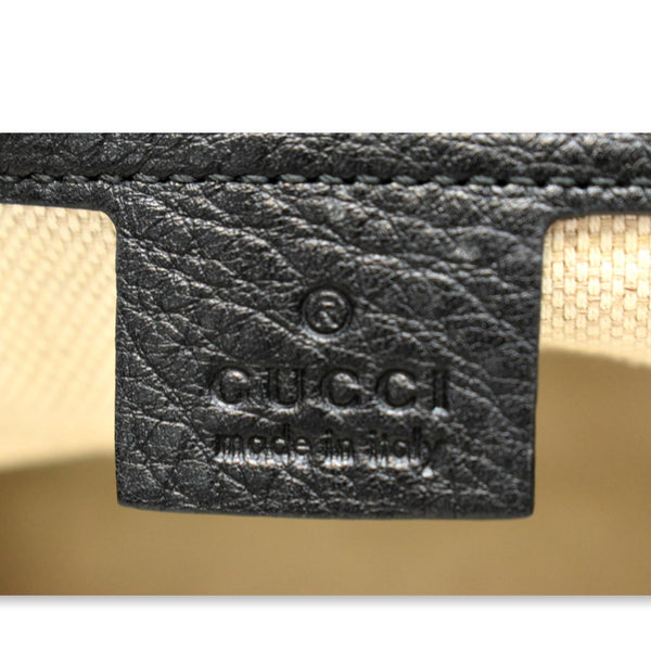 GUCCI Soho Small Pebbled Leather Shoulder Bag Black 336751