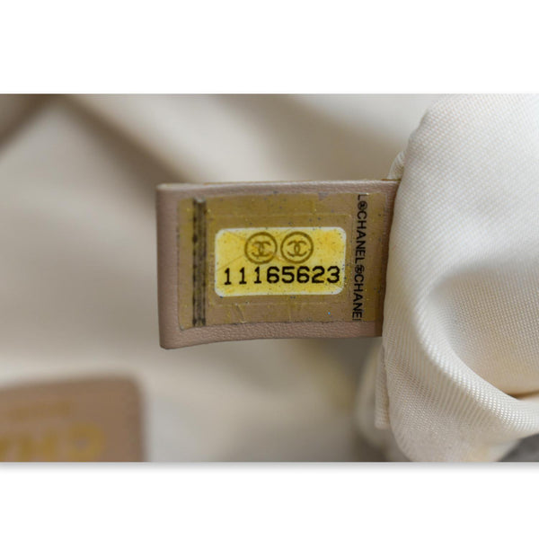 CHANEL CC Logo Travel Line Nylon Tote Bag Beige