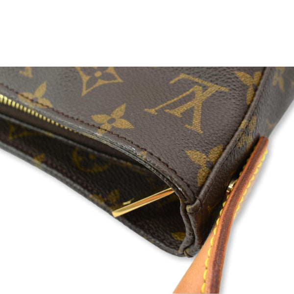 LOUIS VUITTON Looping GM Monogram Canvas Shoulder Bag Brown