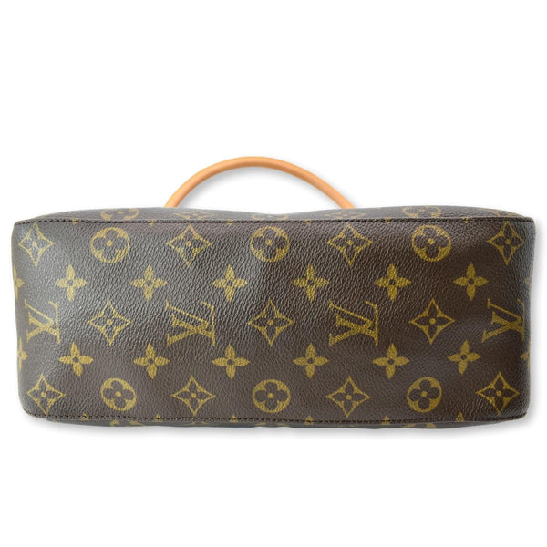 LOUIS VUITTON Looping GM Monogram Canvas Shoulder Bag Brown