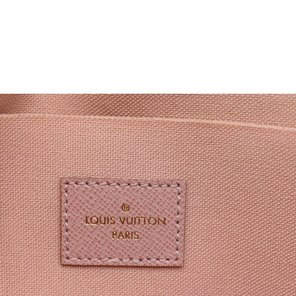 LOUIS VUITTON Felicie Pochette Damier Azur Crossbody Bag White