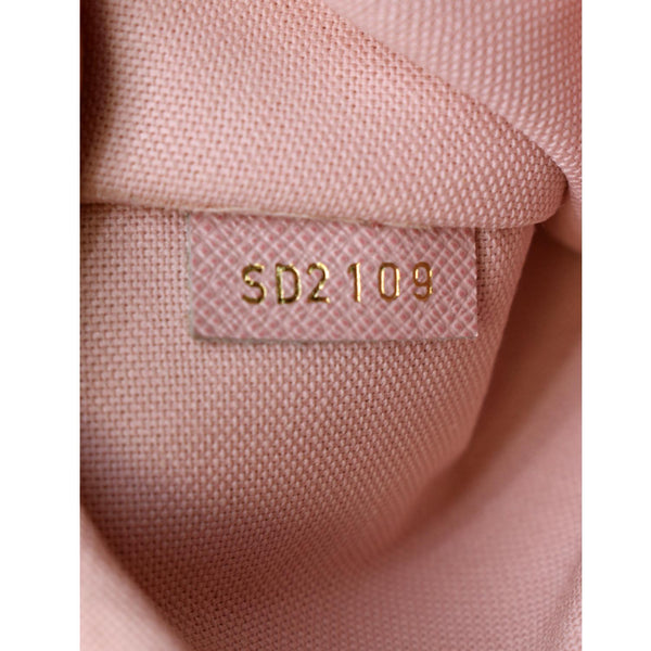 LOUIS VUITTON Felicie Pochette Damier Azur Crossbody Bag White