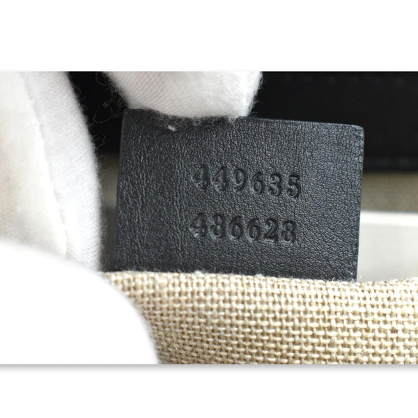 GUCCI Emily Medium GG Guccissima Leather Chain Shoulder Bag 449635 Black