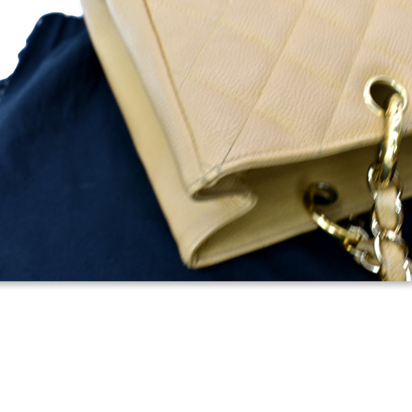 CHANEL Grand Shopping GST Caviar Leather Tote Bag Beige