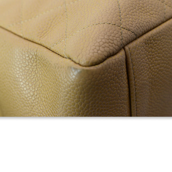 CHANEL Grand Shopping GST Caviar Leather Tote Bag Beige