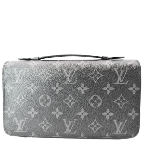 LOUIS VUITTON Monogram Eclipse Canvas Zippy Wallet Black