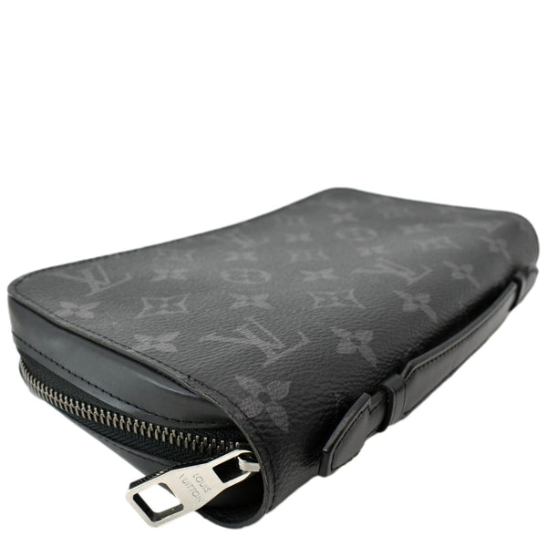 LOUIS VUITTON Monogram Eclipse Canvas Zippy Wallet Black
