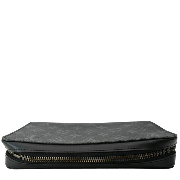 LOUIS VUITTON Monogram Eclipse Canvas Zippy Wallet Black